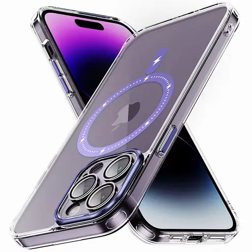 Чехол Epik TPU+PC Colorful with MagSafe для Apple iPhone 13 Pro Max 6.7 Purple - фото 2