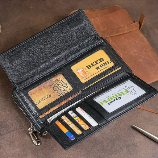 Кожаный женский кошелек ST Leather 20х10х2 см acs0015391 - фото 7