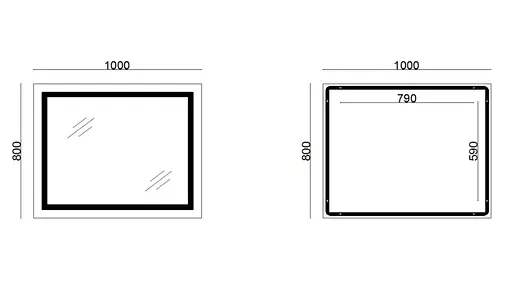 Зеркало Lidz Kubis с LED-подсветкой Touch LD78LF61410080 - фото 6