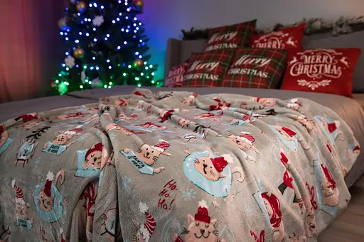 Плед Ardesto Flannel 160х200 см рождественские котики (ART0120PB) - фото 5