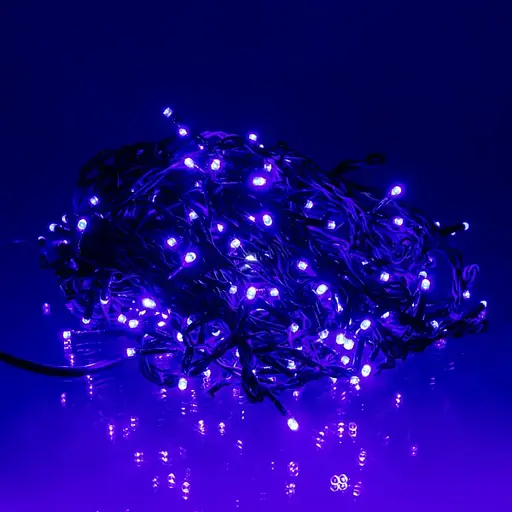 Вулична гірлянда Бахрома GarlandoPro 12 м 200 LED чорний дріт Синій 12MBBL - фото 2