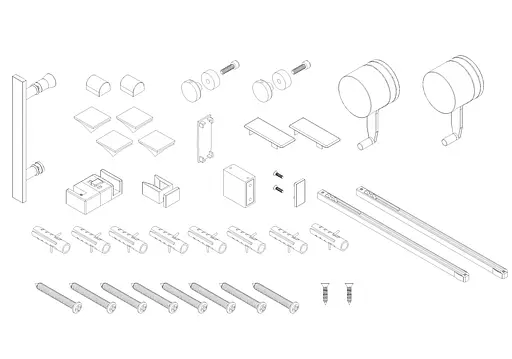 Бічна стінка для кабіни Koer SR SW01-90x200-TR-01 прозоре скло Easy Clean 8 мм, хром KR5381, прозоре, хром - фото 6