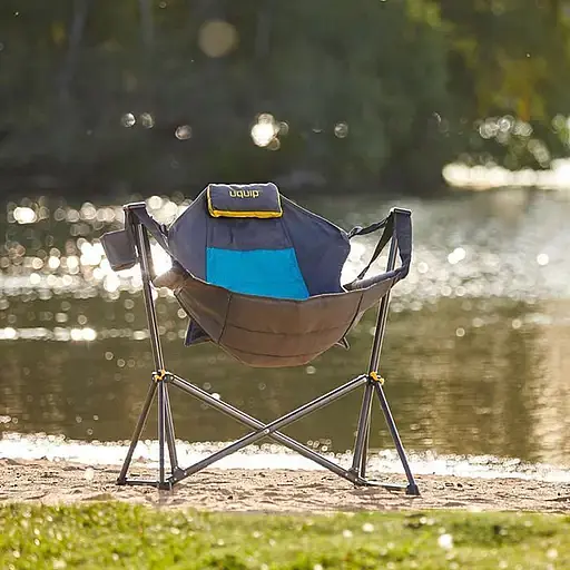 Кресло раскладное Uquip Rocky серое с голубым (244027) - фото 8