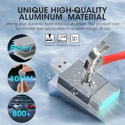 Бездротовий адаптер CarPlay для CarPlay та Android Auto, адаптер FEisca Wireless CarPlay Stick 2 в 1, Plug & Play - фото 2