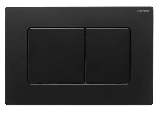 Панель змиву Koer KT-0602-05 пластикова, кнопка квадратна KR5181, Чорний матовий - фото 5