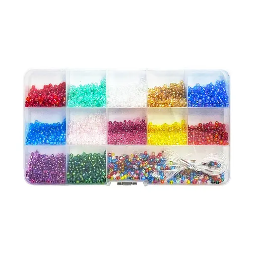 Набор бисера для создания украшений Bambi 037-49 в боксе, леска в комплекте - фото 1