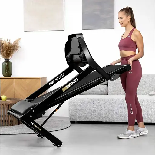 Бігова доріжка Hop-Sport HS-1000LB Wind сірий - фото 8