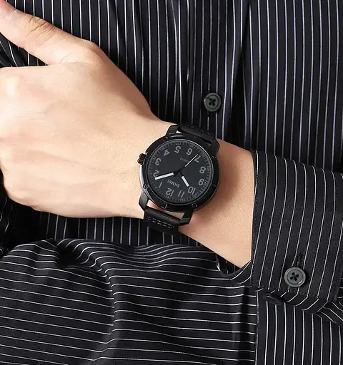 Класичний наручний чоловічий годинник Skmei 1987 Чорний - фото 8