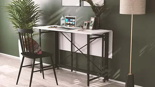 Стіл-книга трансформер Оріон 3 Ferrum-decor 750x1150x880 Чорний метал ДСП Біле 16 мм (FRD-105081) - фото 7