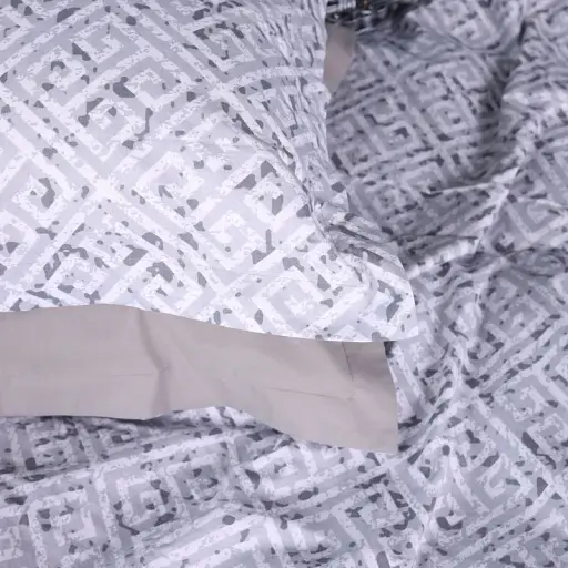 Простирадло на гумці MirSon Поплін 00-6 Geometry Grey 100х200 см сіре (2200009705618) - фото 5