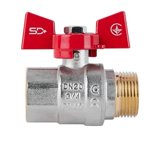 Кран кульовий Thermo Alliance Standart 3/4" ВЗ прямий, PN40, метелик SD607NW20PN40 - фото 2