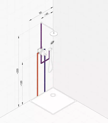 Душова система прихованого монтажу Kludi Bozz хром 386710576 - фото 8