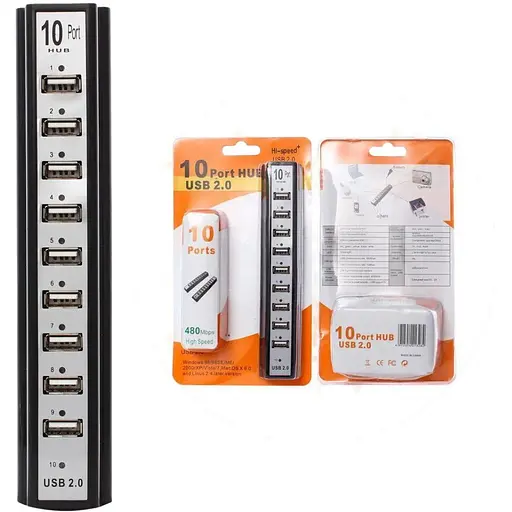 Хаб Usb 4You 10 портов активен (с дополнительным питанием) - фото 1