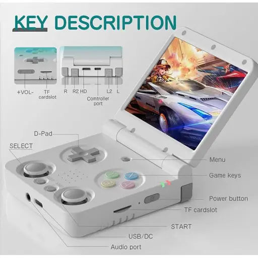 Ігрова консоль Miyoo FLIP + 8000 Ігор 64GB (White) - фото 2