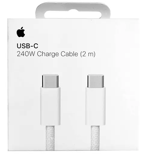 Дата кабель USB-C to USB-C FineWoven 240W for Apple (AAA) (2m) (box) White - фото 2
