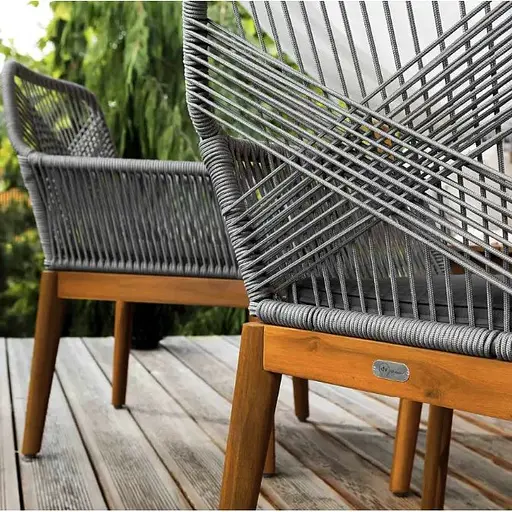 Комплект садових меблів Di Volio Piago сіро-графітовий - фото 7