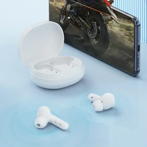 Навушники TWS Haylou MoriPods ANC Earbuds White UA - фото 3