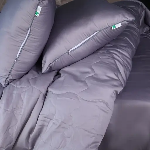 Літній постільний комплект MirSon Line Satin Premium Skyline Ecosilk Односпальний (2200010974911) - фото 8