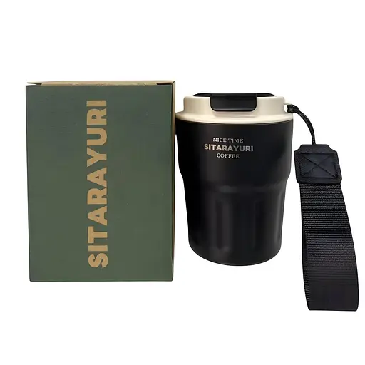 Термочашка Sitarayuri для кофе и чая 290 мл черная (ZF-023-HEI)