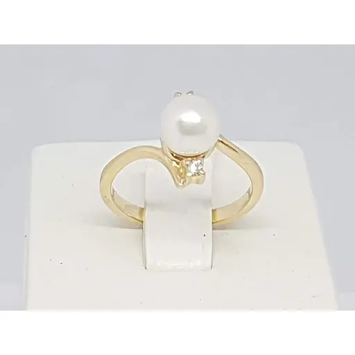 Золоте кільце Гаразд з діамантами і перлами. 3022230 17 - фото 5