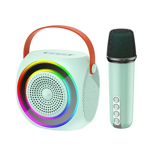 Акустична система XO F42 Dazzling RGB bluetooth Karaoke Stereo with Microphone Синя - фото 5
