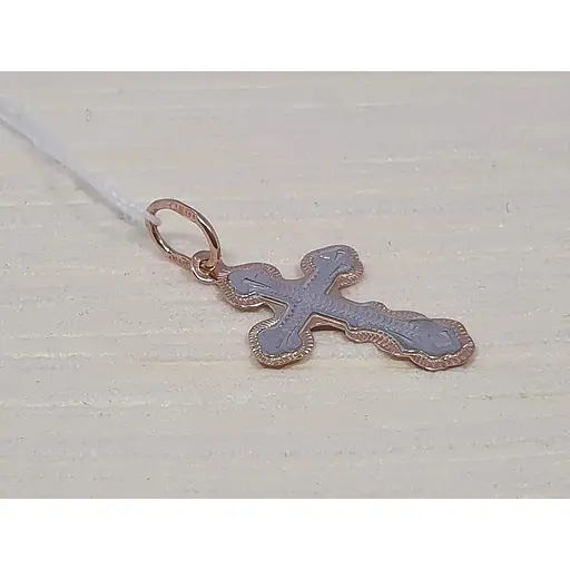 Золотой крестик Харьковская ювелирная фабрика с алмазной гранью. Спаси и сохрани. 118 - фото 2