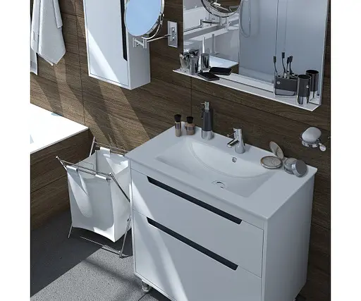 Тумба підлогова Sanwerk Грета 70 Білий з умивальником Qtap (MV0000884) Білий - фото 3