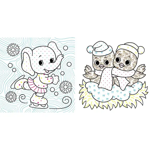 Водная раскаска "Мир вокруг меня Зима" 1806003, 12 страниц - фото 2