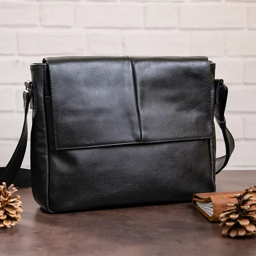 Чоловіча шкіряна сумка SHVIGEL  29х22х8,5 см sum0012608 - фото 6