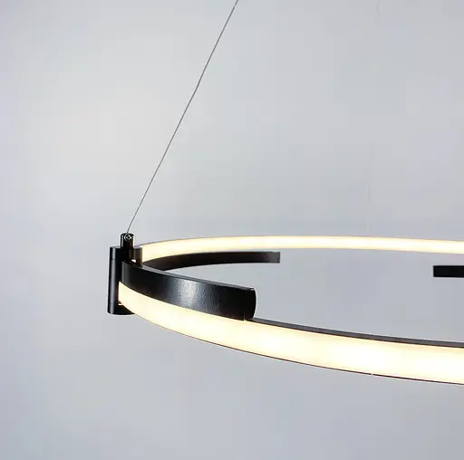 LED люстра у чорному каркасі Line.F Діаметр 60см - фото 3