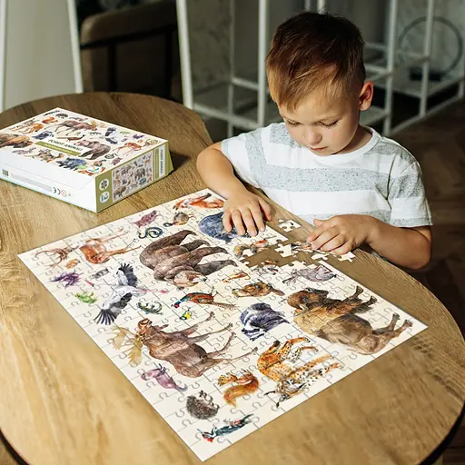 Дитячий пазл Монтессорі "Лісові тварини" DoDo Toys 300629, 200 елементів - фото 7