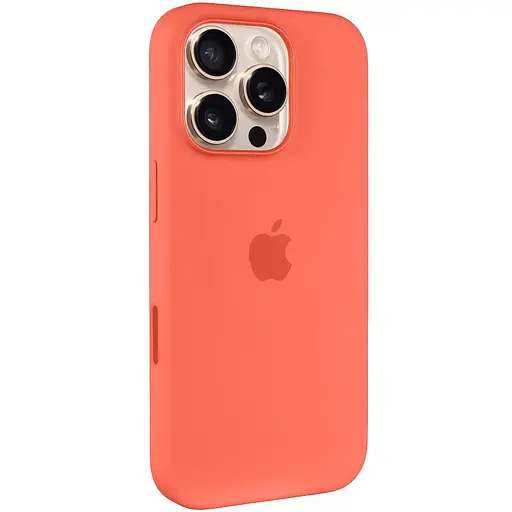Чохол Epik Silicone case AAA with Magsafe and Animation button для Apple iPhone 16 Pro Max 6.9 Tangerine