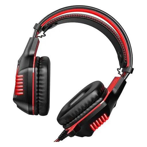 Дротова гарнітура Borofone BO101 Racing, USB, 3.5mm, 2m, Чорно-Червоний - фото 2