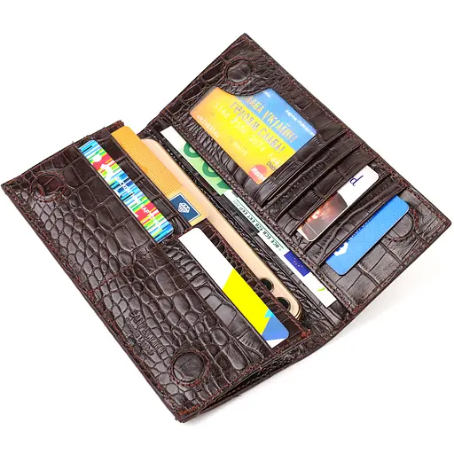 Мужской кожаный кошелек Canpellini 9х18.8х1 см acs0025601 - фото 4