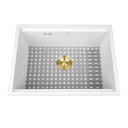 Кухонна мийка під стільницю 1.5 мм із нержавіючої сталі Nett NW-5742, Білий - фото 2