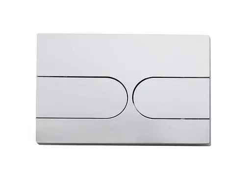 Панель змиву Koer KT-0604-01 240x160x10mm пластикова, кнопка закруглена KR5323, Хром - фото 3