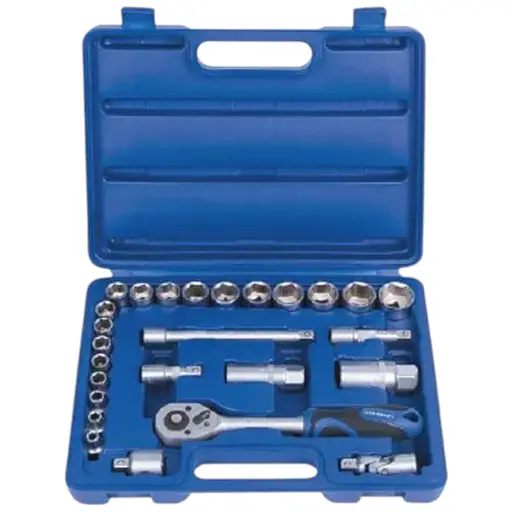 Комплект головок з тріскачкою 3/8 27 од. Стандарт hoz0007854 - фото 1
