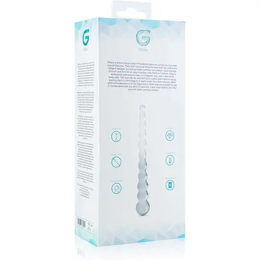 Скляний дилдо у вигляді намистин Gildo Glass Dildo No. 20 - фото 6