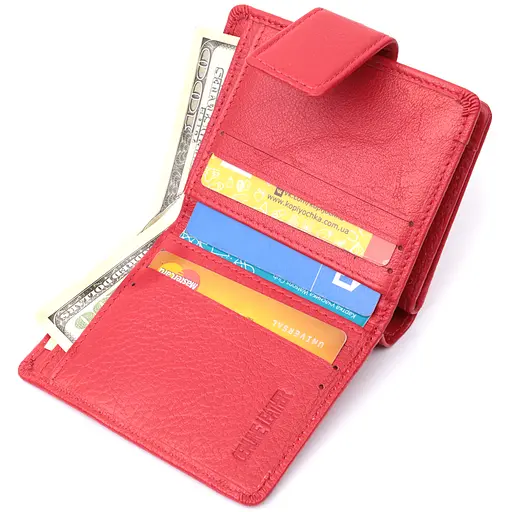 Кожаный женский кошелек ST Leather 10х11.5х2.5 см acs0029428 - фото 6