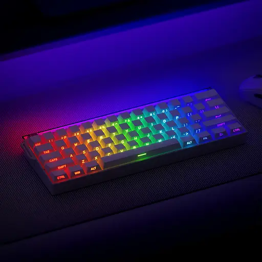 Магнитная клавиатура Veekos Shine60 HE 60%, Белый - фото 10