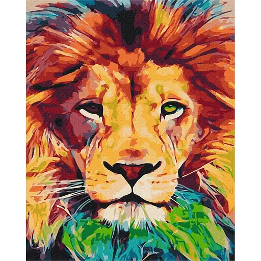 Картина за номерами Райдужний Лео Brushme 40x50 см кольорова 000221126