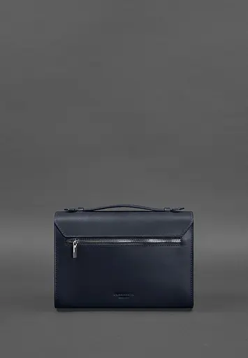 Жіноча шкіряна сумка-кроссбоді Lola темно-синя - фото 3