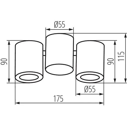 Світильник точковий Kanlux Blurro 2xGU10 CO-B down-light (32952) - фото 3