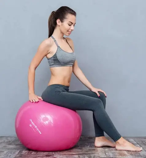 М'яч для фітнесу (фітбол) Power System PS-4013 Ø75 cm PRO Gymball Pink (4013PI-0) - фото 4