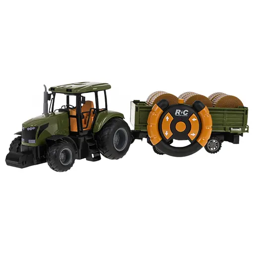 Дитячий набір трактор і причіп на дистанційному керуванні зелений - фото 2