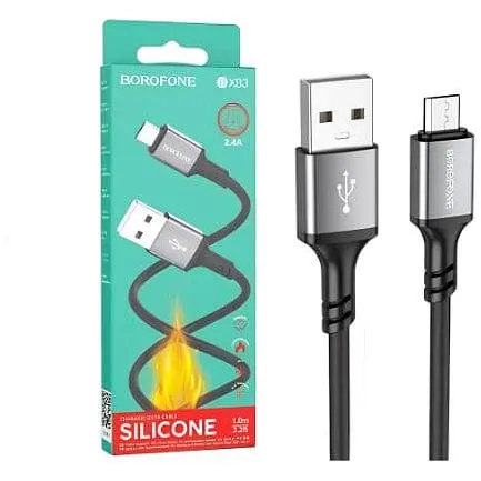 USB-кабель Borofone BX83 Silicone Micro 1 м