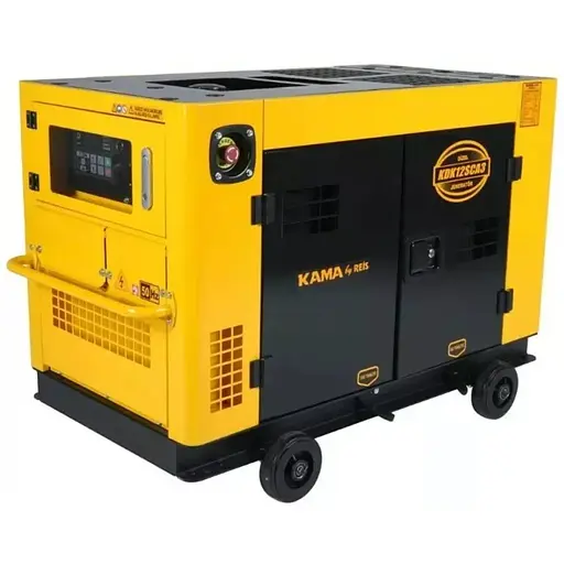 Генератор дизельний KDK12SC, 1-фазний 230V, 50Hz, 12kVA/10kW, бак 26л, витрата 3л/год, пуск: стартер, водяне охл., 1060x660x780 мм, 310 кг