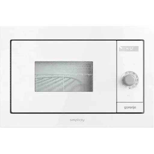 Мікрохвильова піч Gorenje вбудовувана Simplicity, 23л, міх. управл., 900Вт, гриль, дисплей, білий - фото 1