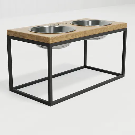 Hollky Base L — миски на підставці для середніх і великих собак (2 × 0,95 л, висота 20 см) - фото 4