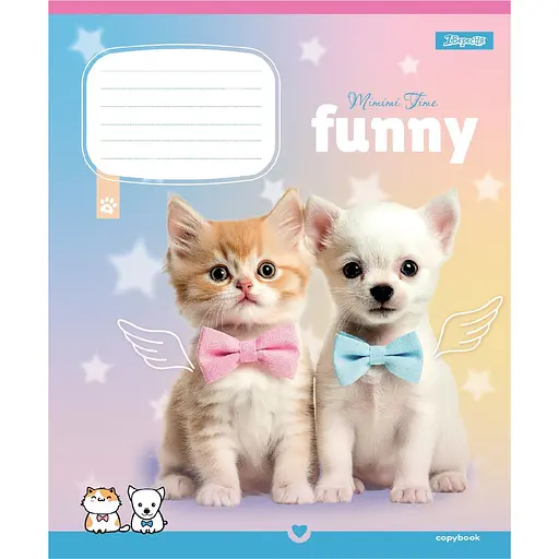 Набор тетрадей 1 Вересня Funny Pets А5 в косую линию 12 листов 25 шт. (768210) - фото 3